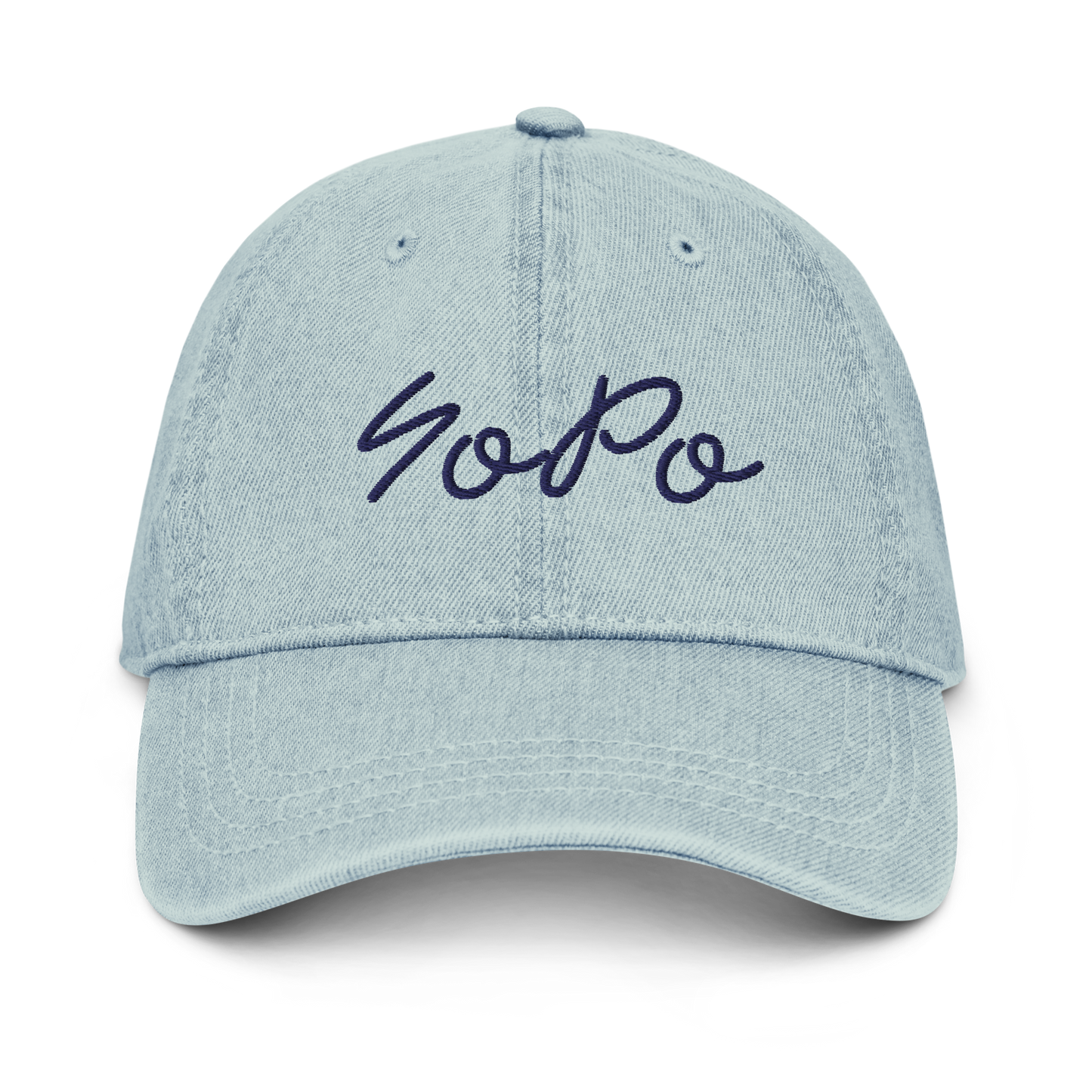 SoPo Chambray Dad Hat - Script