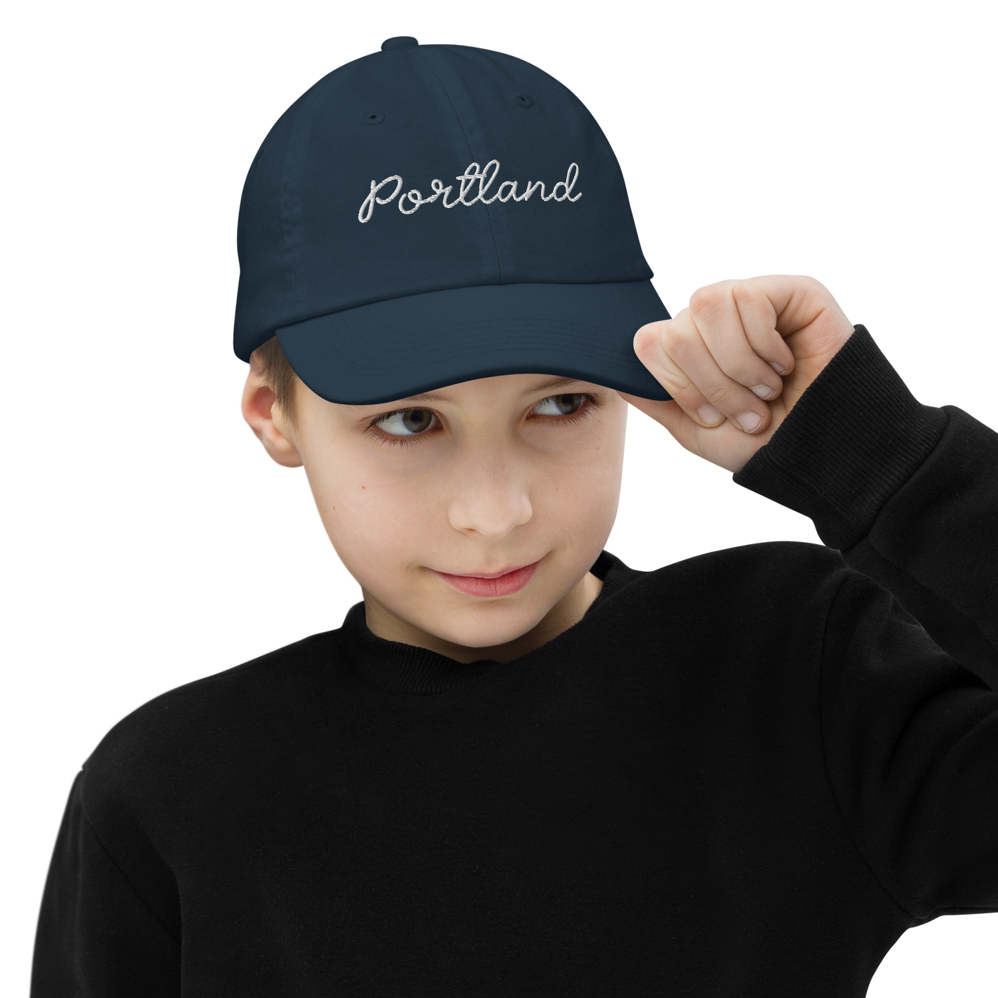 Kids Portland Cotton Cap - Navy