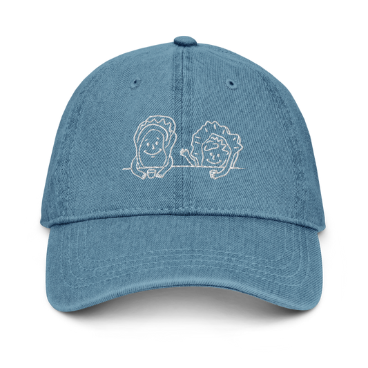 Cocktail Oysters Dark Chambray Dad Hat