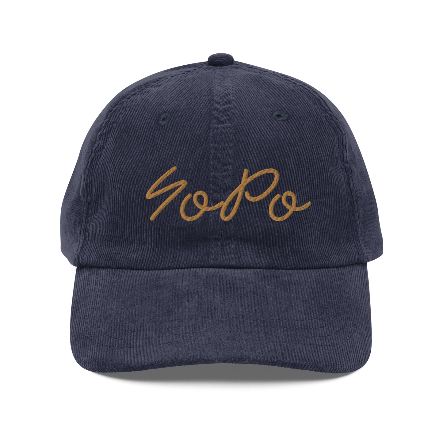 SoPo Corduroy Dad Hat - Script