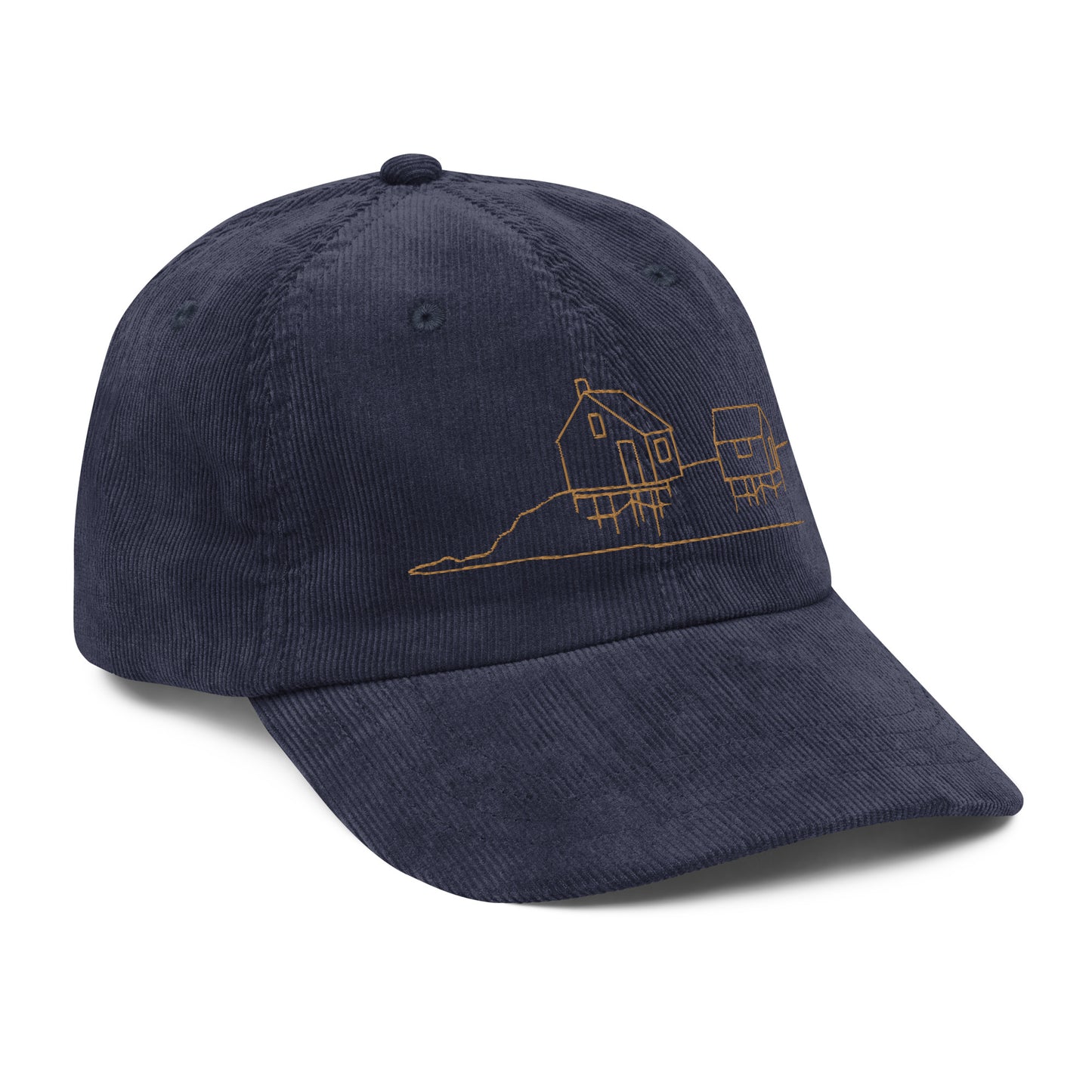 Willard Beach Fishing Shacks Corduroy Hat